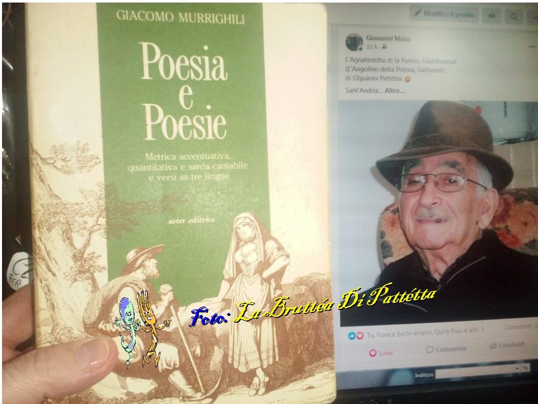 Copertina del libro Pesia e Poesie e ritratto di Giacomo Murrighile